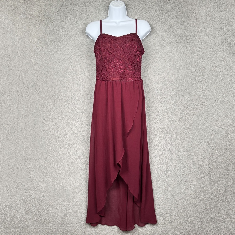 Lily Rose Dress Womens M Burgundy Whimsigoth Sheer‎ Witchy Babydoll Lace Vampire